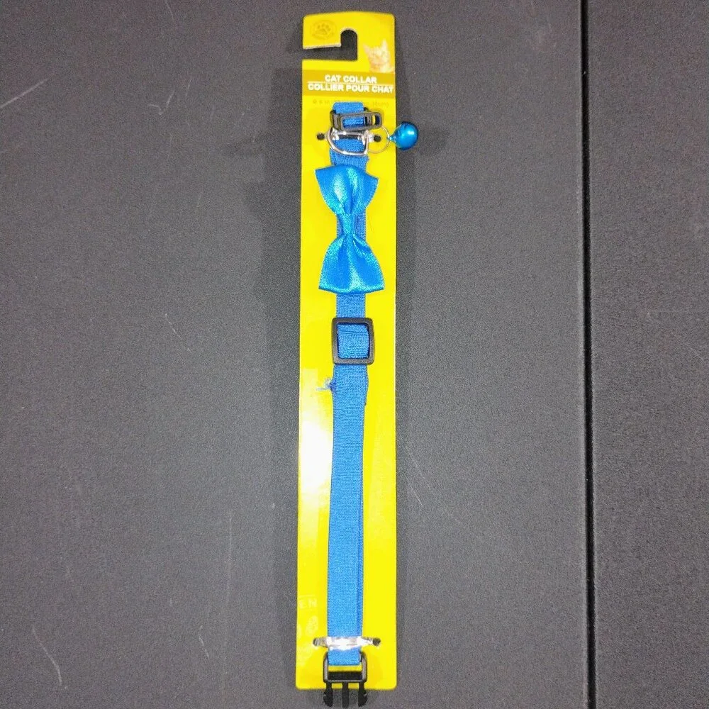 🐾 Greenbrier Kennel Club Adjustable Cat Collar w/ Bow Tie & Bell | New